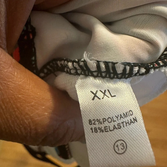 Body Renewal Cut Out Double Up Tankini Top, XXL - Picture 6 of 6